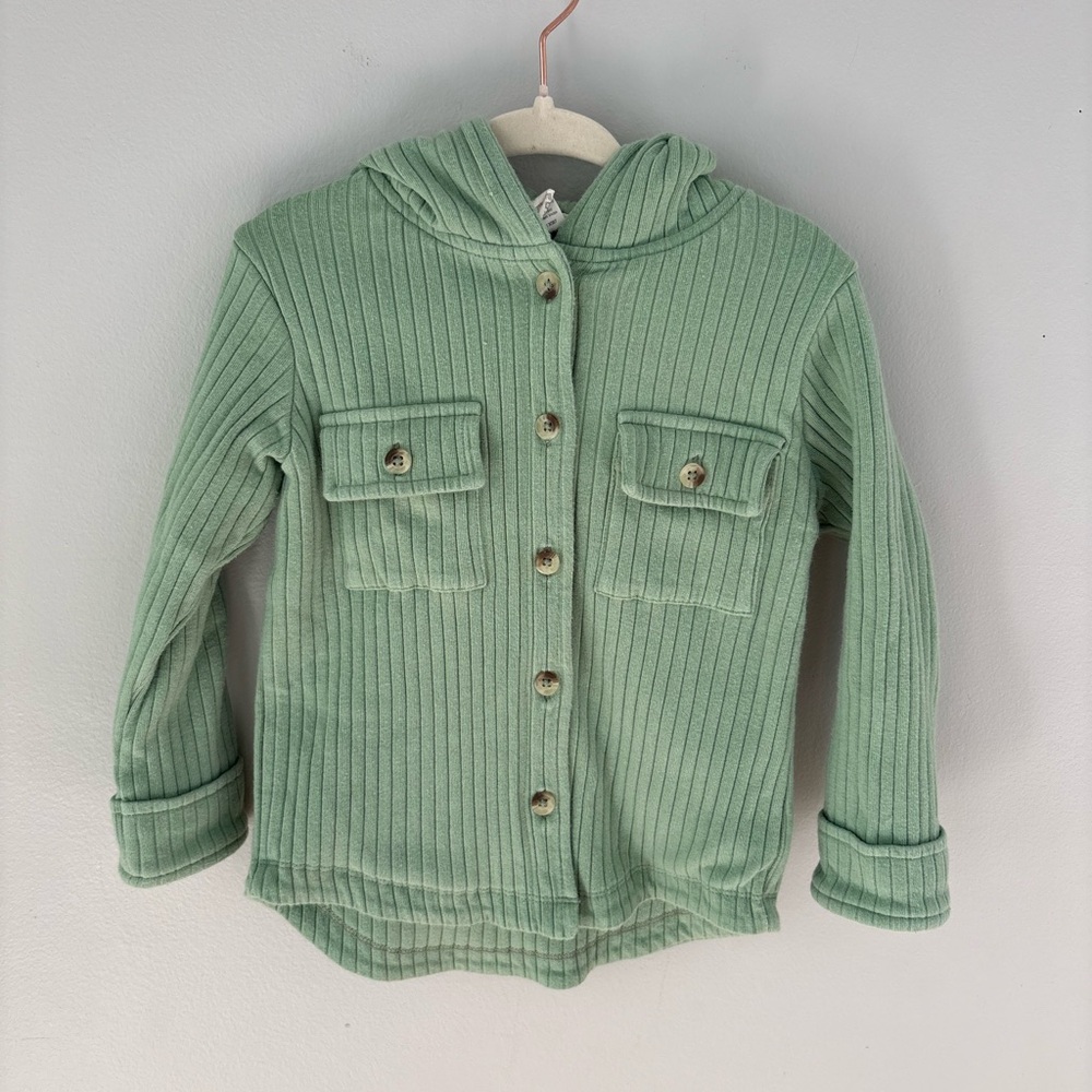 Kate Quinn Mint Ribbed Kids Hoodie